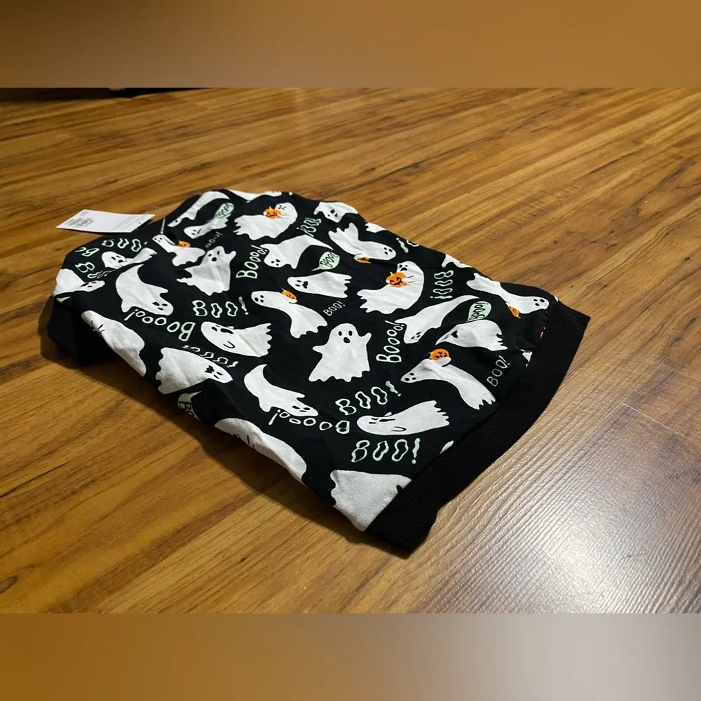 Old Navy Halloween Print Jersey Knit T-Shirt for Pets Dogs Ghost Boo Size Medium